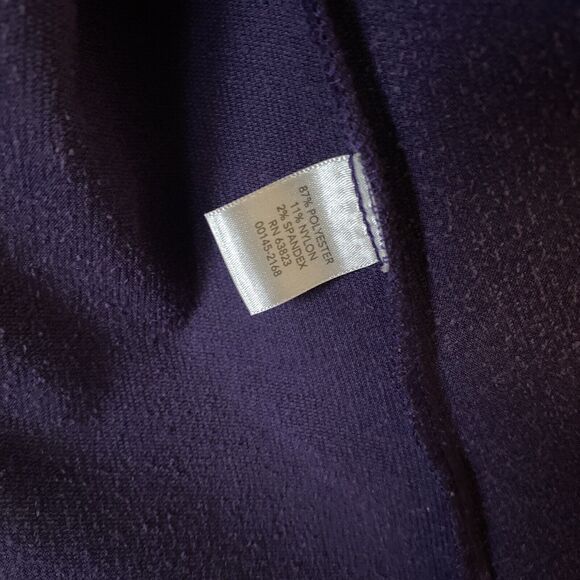 Christopher & Banks Purple Corduroy Zip Up Long Sleeve Shirt Womens Petite Large - Picture 8 of 15